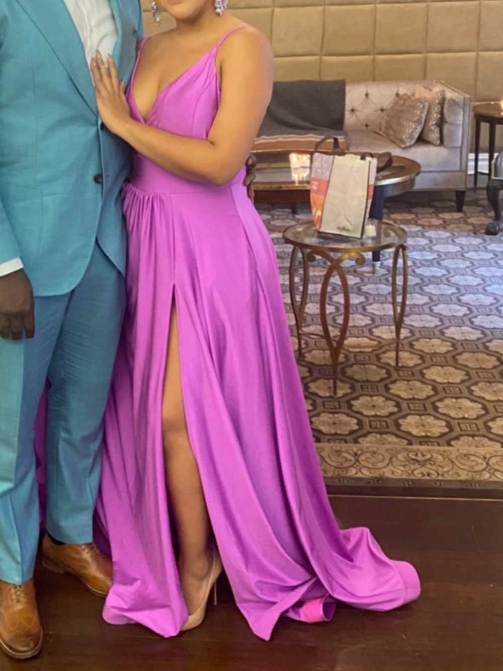 Purple - Magenta A line Ball Gown